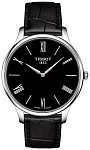 Tradition Ultra Fine Black Leather Black Dial