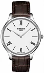 Tradition Ultra Fine Brown Leather White Dial