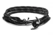 Tom Hope Bransoletka Triple Black Rozmiar L TM0133