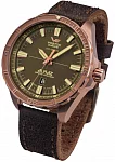 Vostok Europe Almaz Space Station Automatic Date Brown Leather Strap NH35A-320O516