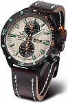 Vostok Europe Almaz Space Station Chrono Quartz Leather Strap 6S11-320C677