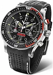 Vostok Europe Batiscafos Quartz Chrono Date Black Leather Straps Set 6S21-511A771