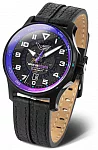 Vostok Europe Expedition Southpole Automatic Purple Dial Black Leather Strap NH35A-592C760