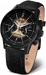 Vostok Europe Gaz-14 Limousine Quartz Chrono Date Black Leather Strap VK64-560C691