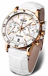 Vostok Europe Undine Lady Quartz Chrono Date Rose Gold PVD Straps Set VK64-515B528
