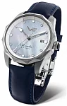 Vostok Europe Vilnele Lady Solar Date Mother-of-Pearl Diamonds Blue Leather Straps Set VS42-125A755
