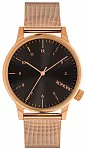 Komono Winston Royale Rose Gold-Black Mesh KOM-W2354