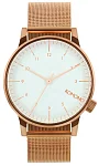 Komono Winston Royale Rose Gold-White Mesh KOM-W2356