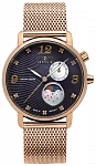 Zeppelin Luna Lady Moonphase Quartz Rose Gold PVD Mesh ZE-7639M-3