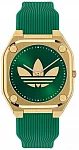City Tech Thin Green Dial Green Silicone Strap