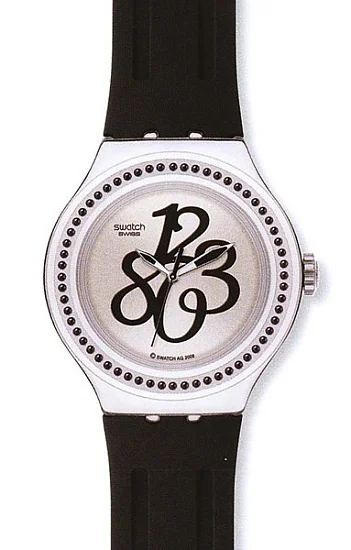 Swatch Total Nabab Black Gloss Silicone YNS111C