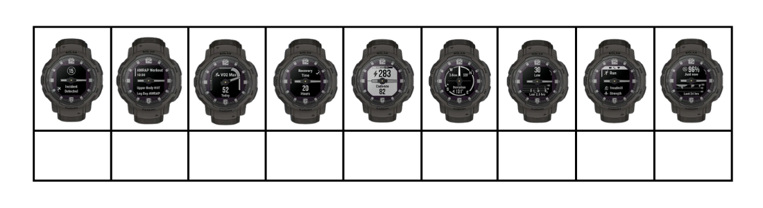 Przykładowe funkcje Garmin Instinct Crossover